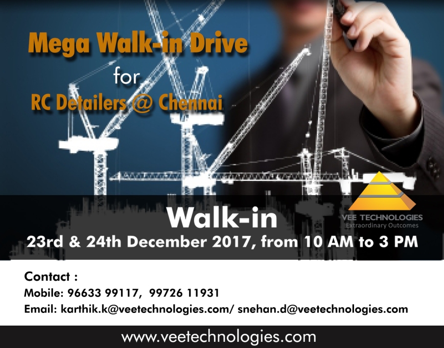 Vee Technologies Mega Walk-in Drive for Talented RC Detailers at Chennai 